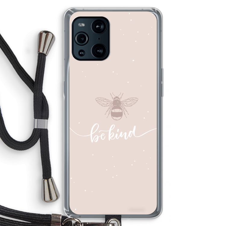 Be(e) kind: Oppo Find X3 Transparant Hoesje met koord