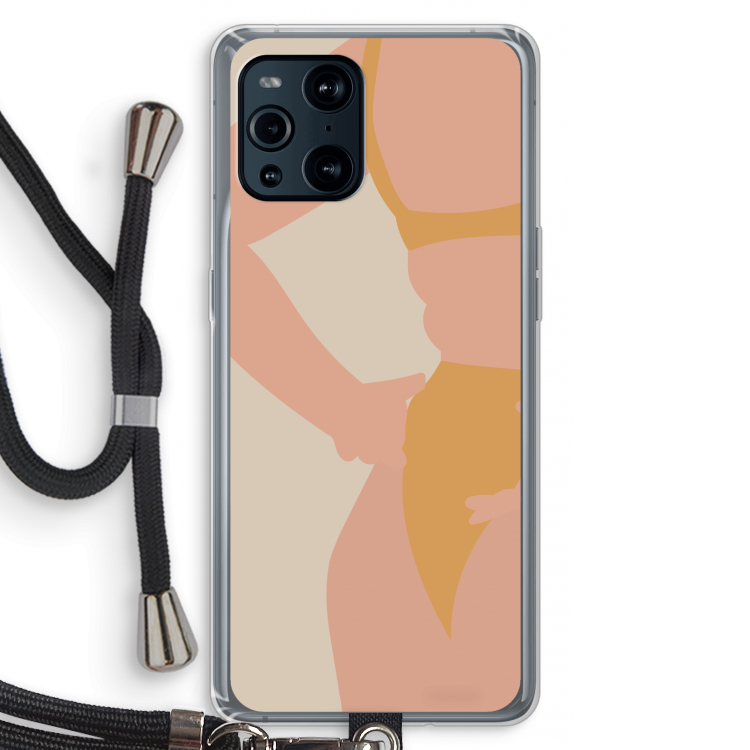 Bikini body: Oppo Find X3 Transparant Hoesje met koord