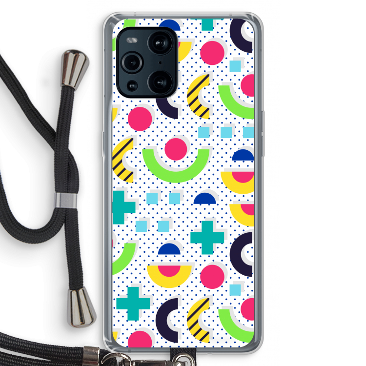 8-bit N°1: Oppo Find X3 Transparant Hoesje met koord