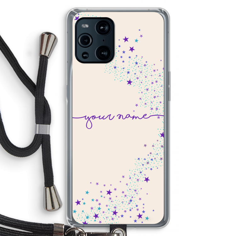 Sterren: Oppo Find X3 Transparant Hoesje met koord