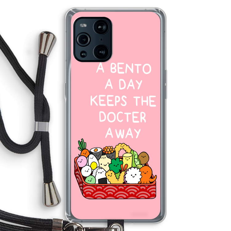 Bento a day: Oppo Find X3 Transparant Hoesje met koord