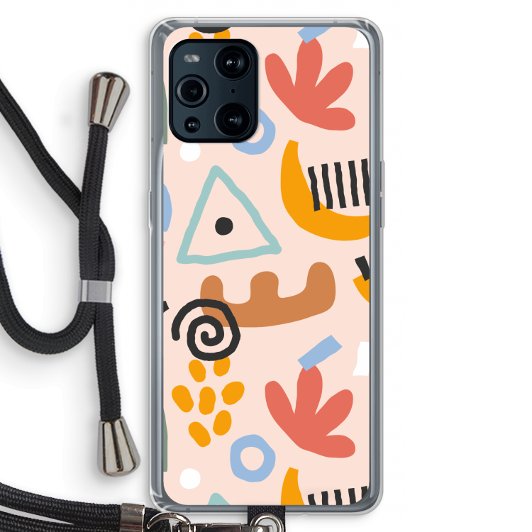 Abstract: Oppo Find X3 Transparant Hoesje met koord
