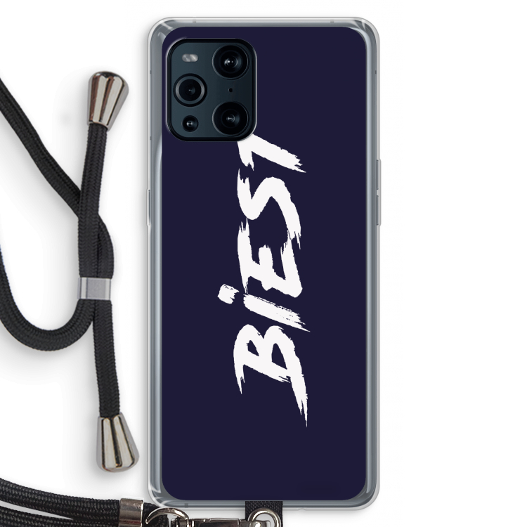 Biest: Oppo Find X3 Transparant Hoesje met koord