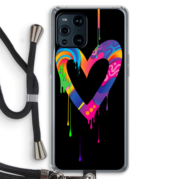 Melts My Heart: Oppo Find X3 Transparant Hoesje met koord