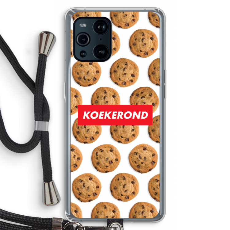 Koekerond: Oppo Find X3 Transparant Hoesje met koord