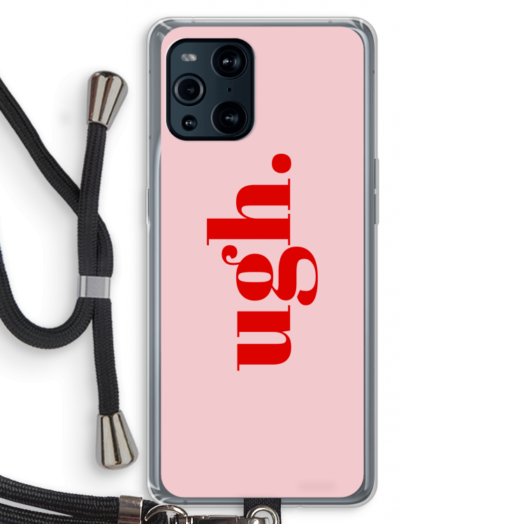 Ugh: Oppo Find X3 Transparant Hoesje met koord
