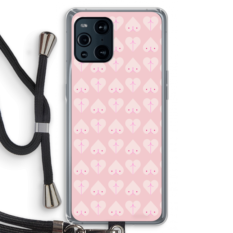 Ass 'n Titties: Oppo Find X3 Transparant Hoesje met koord