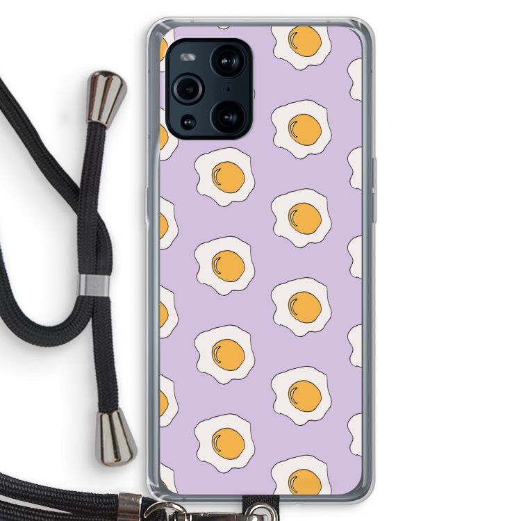 Bacon to my eggs #1: Oppo Find X3 Transparant Hoesje met koord