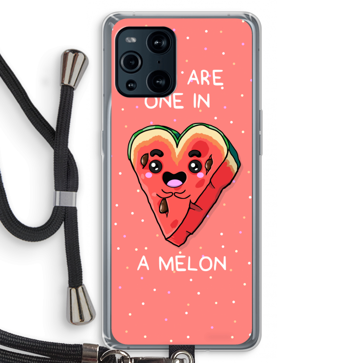 One In A Melon: Oppo Find X3 Transparant Hoesje met koord