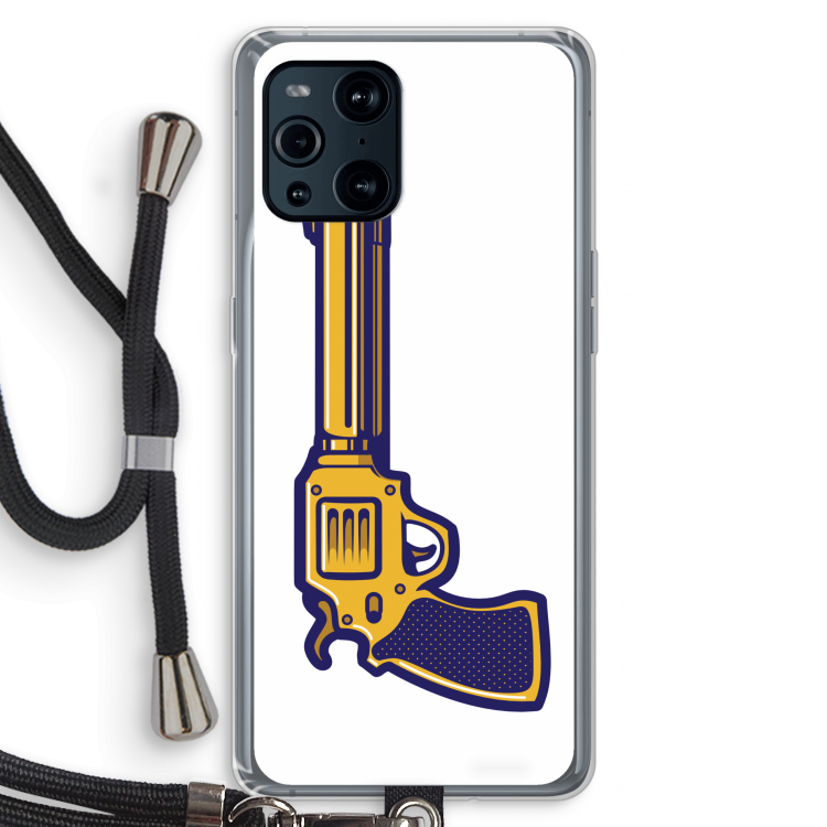 Pew Pew Pew: Oppo Find X3 Transparant Hoesje met koord