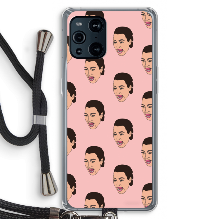 Ugly Cry Call: Oppo Find X3 Transparant Hoesje met koord