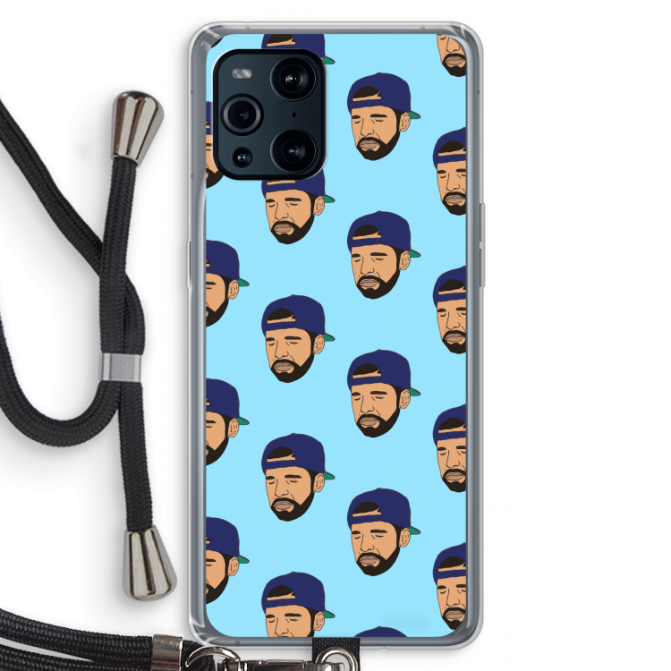 Drake Away: Oppo Find X3 Transparant Hoesje met koord