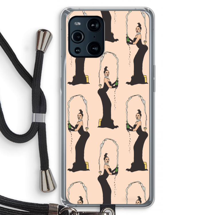 Pop Some Kim: Oppo Find X3 Transparant Hoesje met koord
