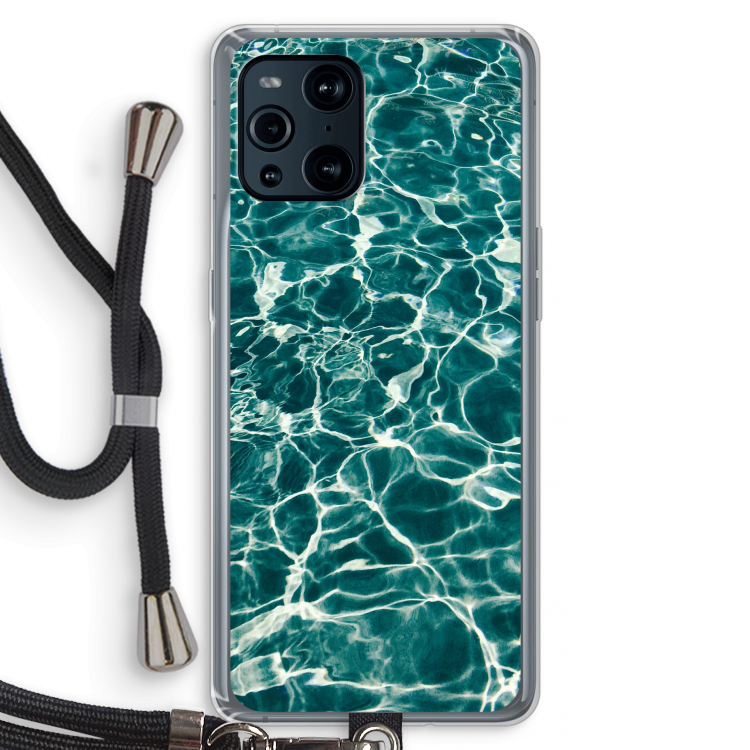 Weerkaatsing water: Oppo Find X3 Transparant Hoesje met koord