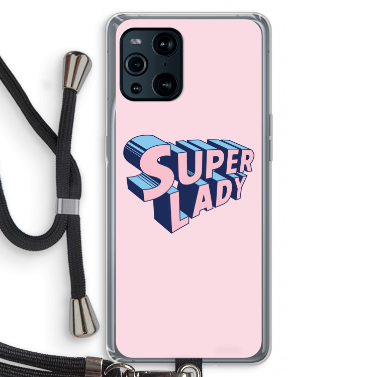 Superlady: Oppo Find X3 Transparant Hoesje met koord