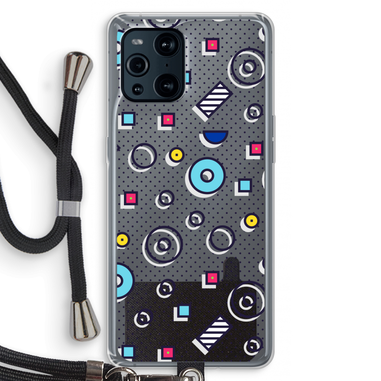 8-bit N°9: Oppo Find X3 Transparant Hoesje met koord
