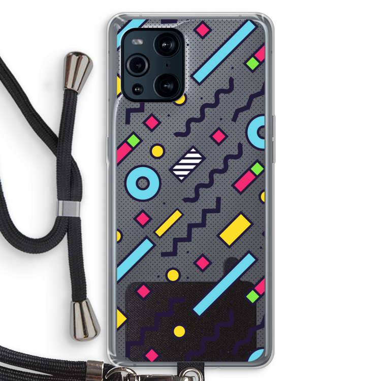 8-bit N°8: Oppo Find X3 Transparant Hoesje met koord