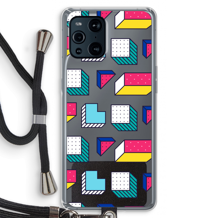 8-bit N°7: Oppo Find X3 Transparant Hoesje met koord