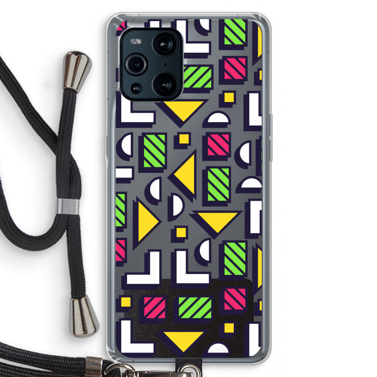 8-bit N°4: Oppo Find X3 Transparant Hoesje met koord