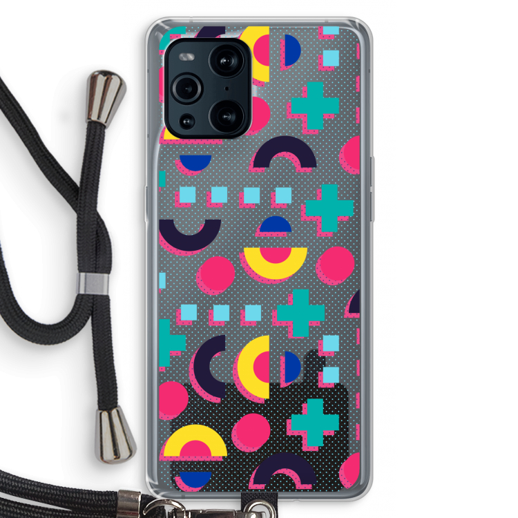 8-bit N°2: Oppo Find X3 Transparant Hoesje met koord