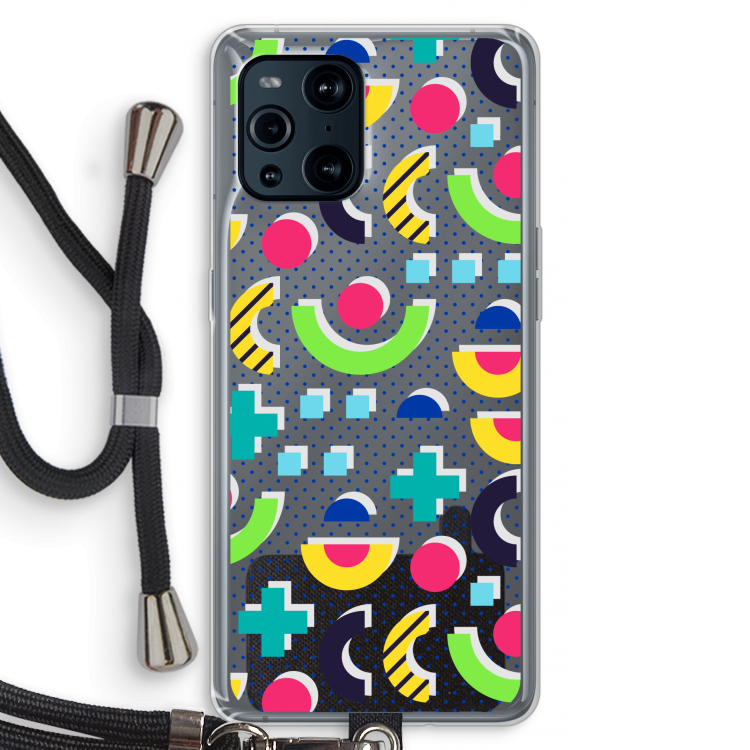 8-bit N°1: Oppo Find X3 Transparant Hoesje met koord