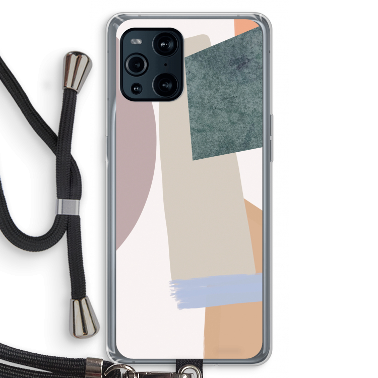 Lindo: Oppo Find X3 Transparant Hoesje met koord