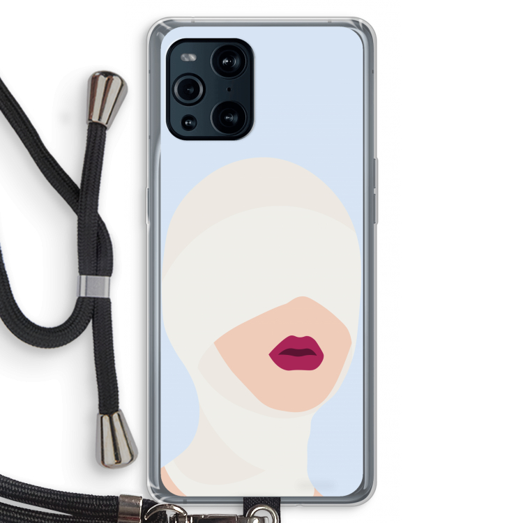 Incognito: Oppo Find X3 Transparant Hoesje met koord