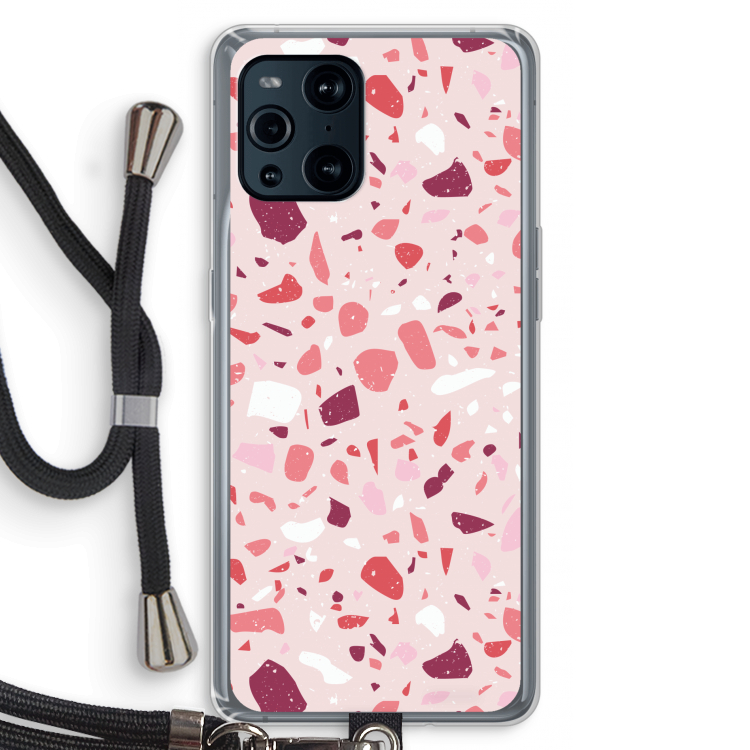 Terrazzo N°15: Oppo Find X3 Transparant Hoesje met koord