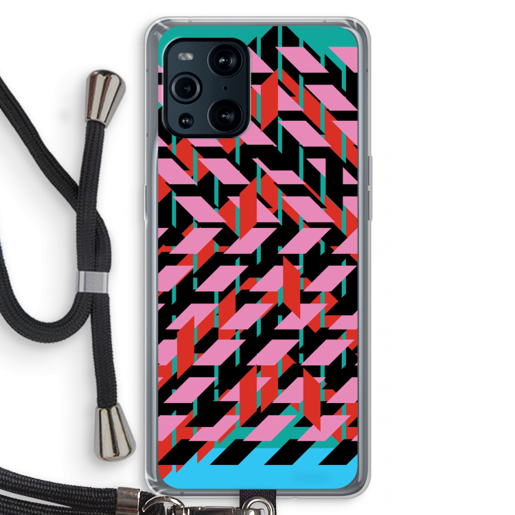 Skew Blush 2: Oppo Find X3 Transparant Hoesje met koord
