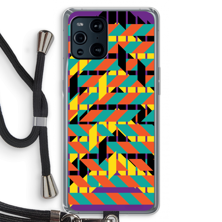 Skew Bee 2: Oppo Find X3 Transparant Hoesje met koord