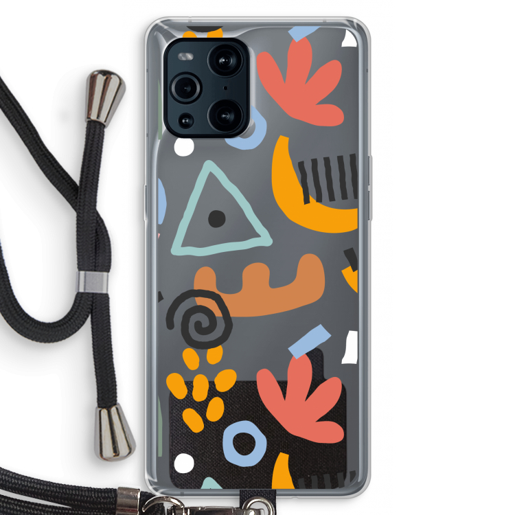 Abstract: Oppo Find X3 Transparant Hoesje met koord
