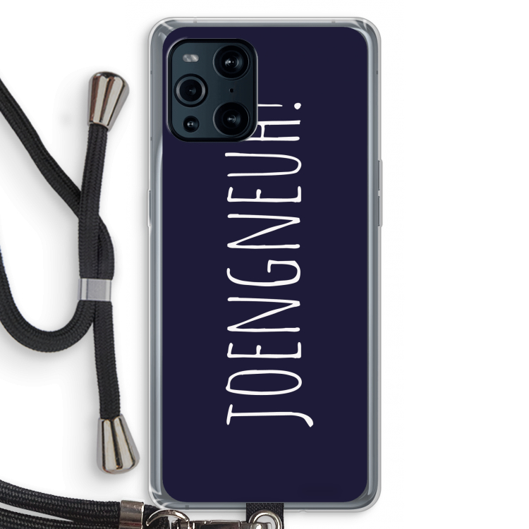 Joengneuh!: Oppo Find X3 Transparant Hoesje met koord