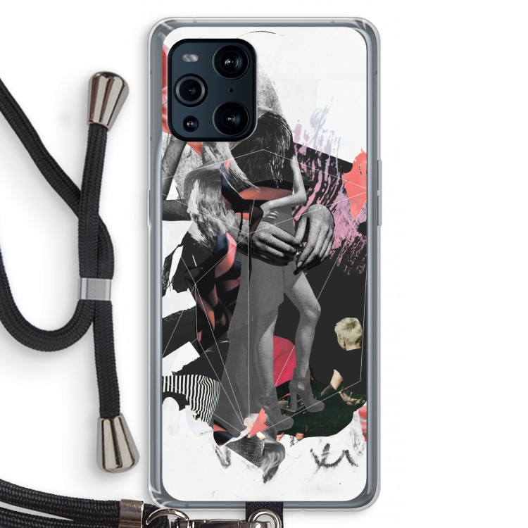 Dissimulation du réel: Oppo Find X3 Transparant Hoesje met koord