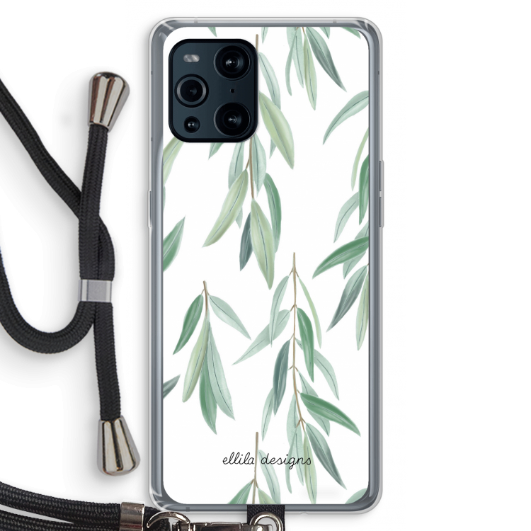 Branch up your life: Oppo Find X3 Transparant Hoesje met koord