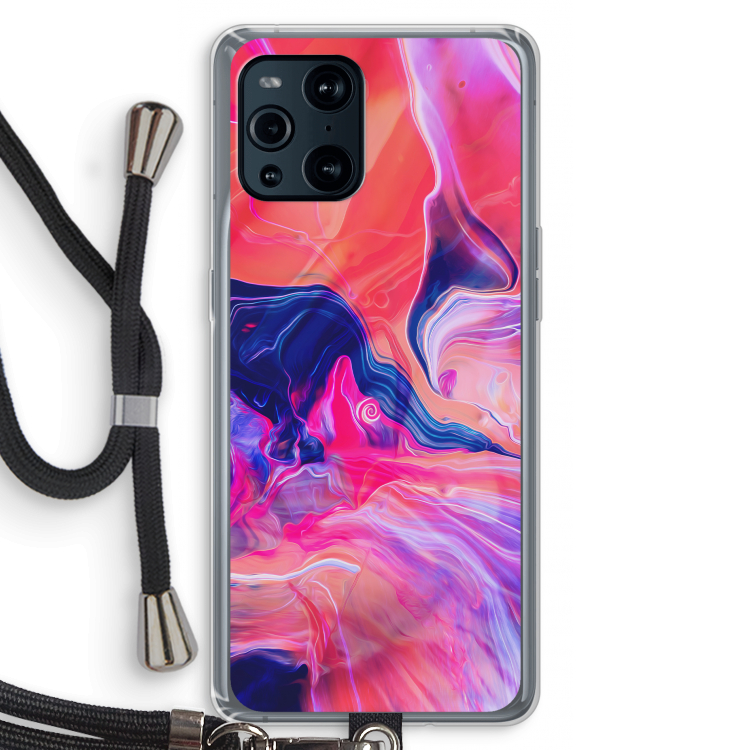 Earth And Ocean: Oppo Find X3 Transparant Hoesje met koord