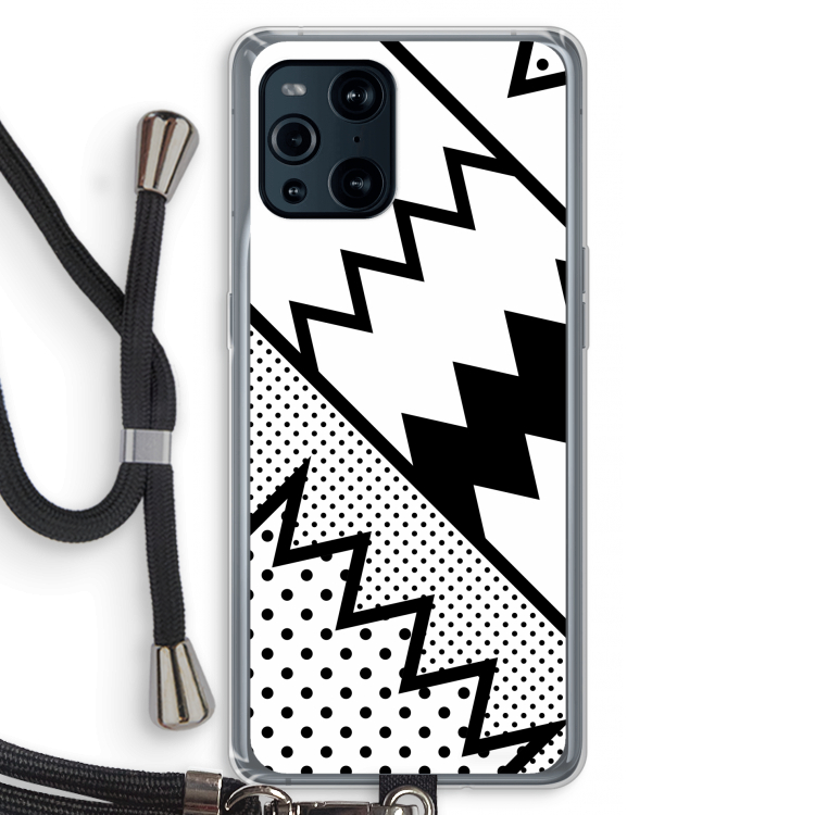 Pop Art #5: Oppo Find X3 Transparant Hoesje met koord