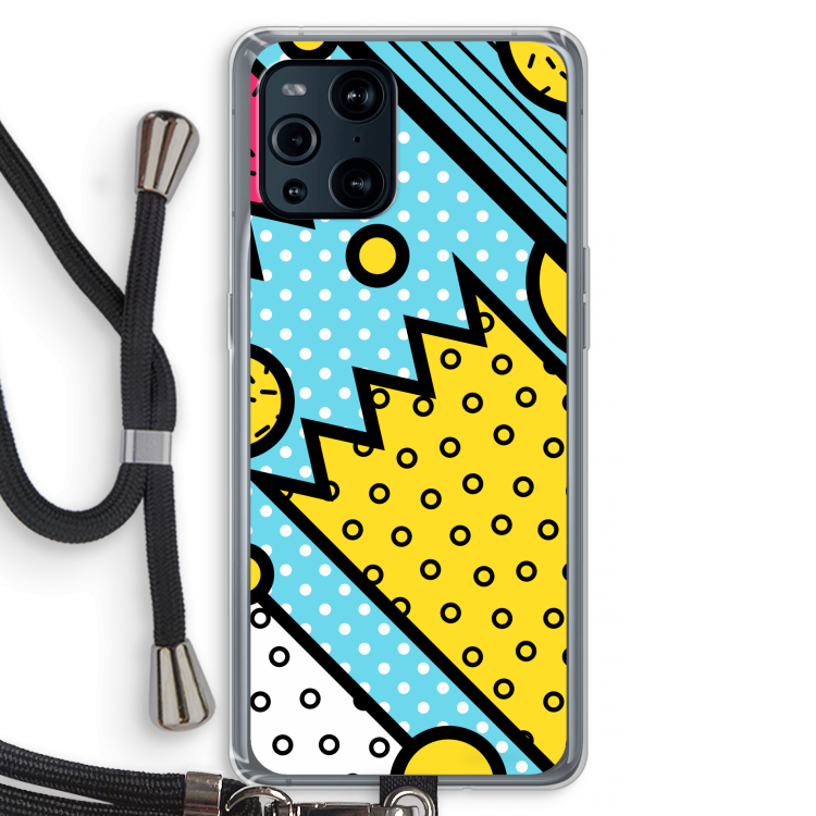 Pop Art #1: Oppo Find X3 Transparant Hoesje met koord