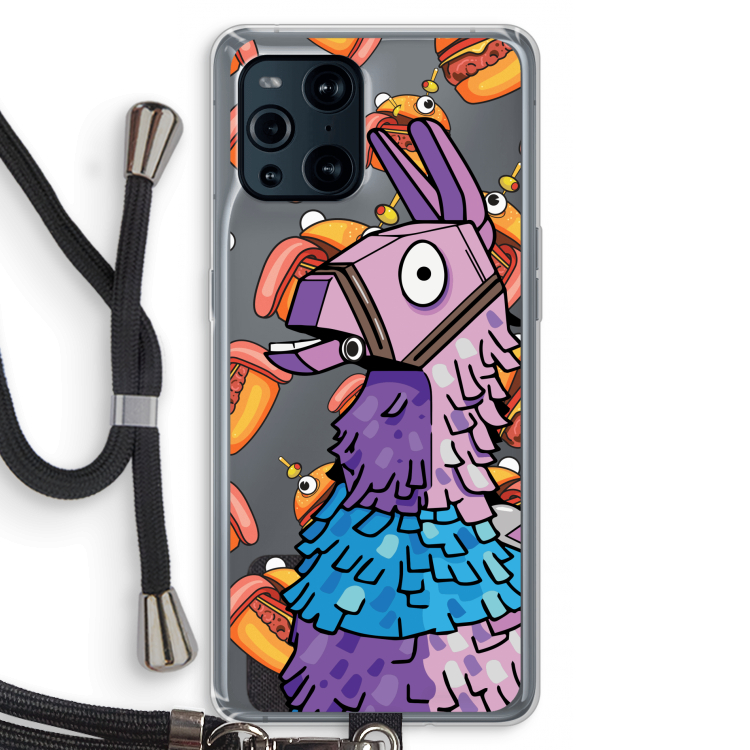 Loot Burger: Oppo Find X3 Transparant Hoesje met koord