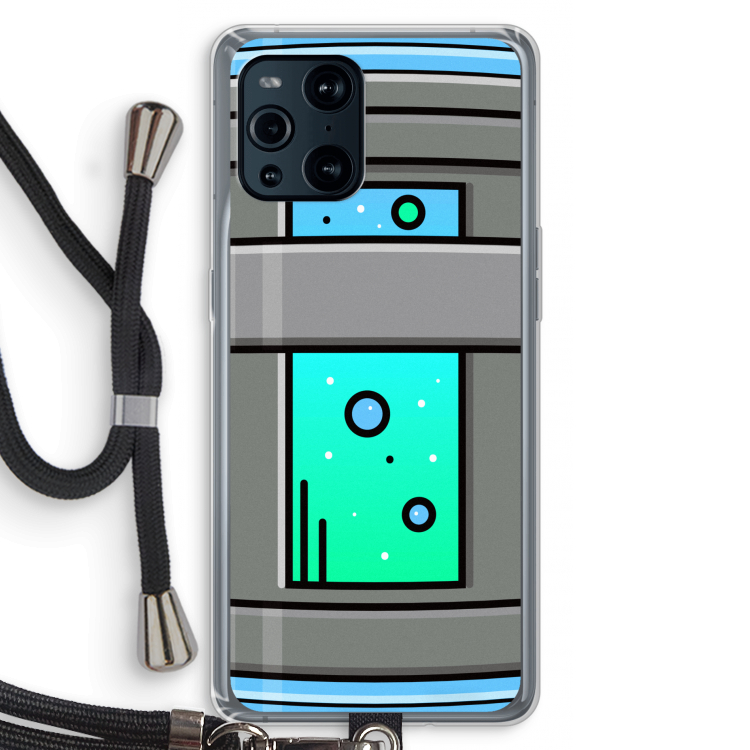 Chug Bottle: Oppo Find X3 Transparant Hoesje met koord