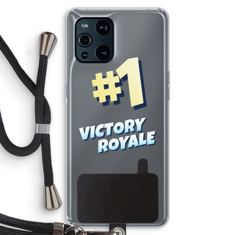 Victory Royale: Oppo Find X3 Transparant Hoesje met koord