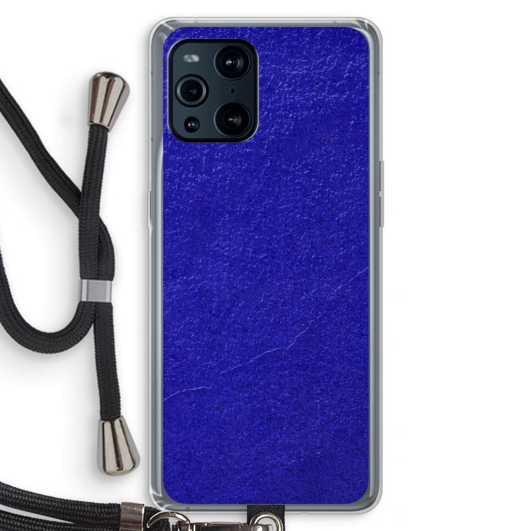 Majorelle Blue: Oppo Find X3 Transparant Hoesje met koord