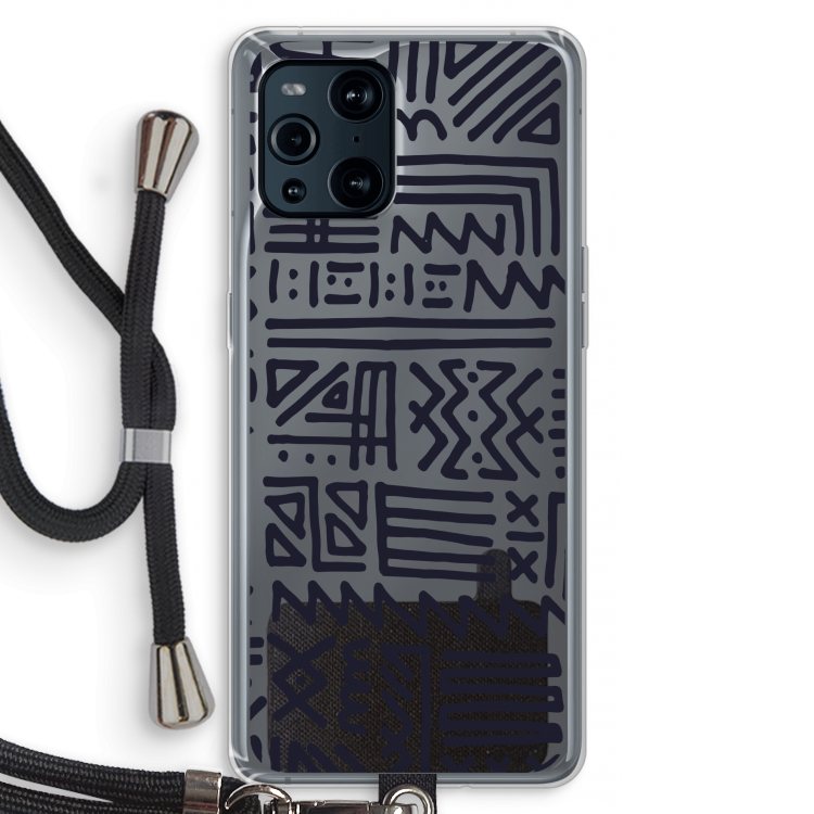 Marrakech print: Oppo Find X3 Transparant Hoesje met koord