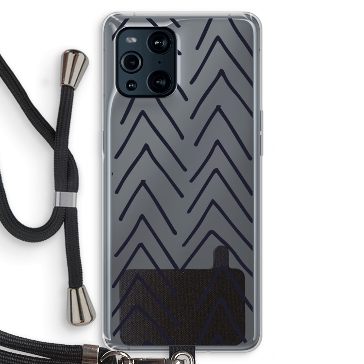 Marrakech Arrows: Oppo Find X3 Transparant Hoesje met koord