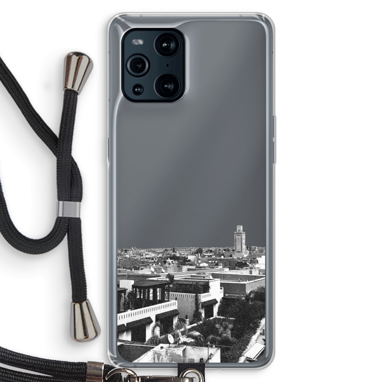 Marrakech Skyline : Oppo Find X3 Transparant Hoesje met koord