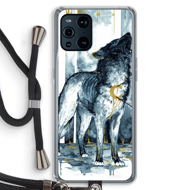 Bleeding Soul: Oppo Find X3 Transparant Hoesje met koord