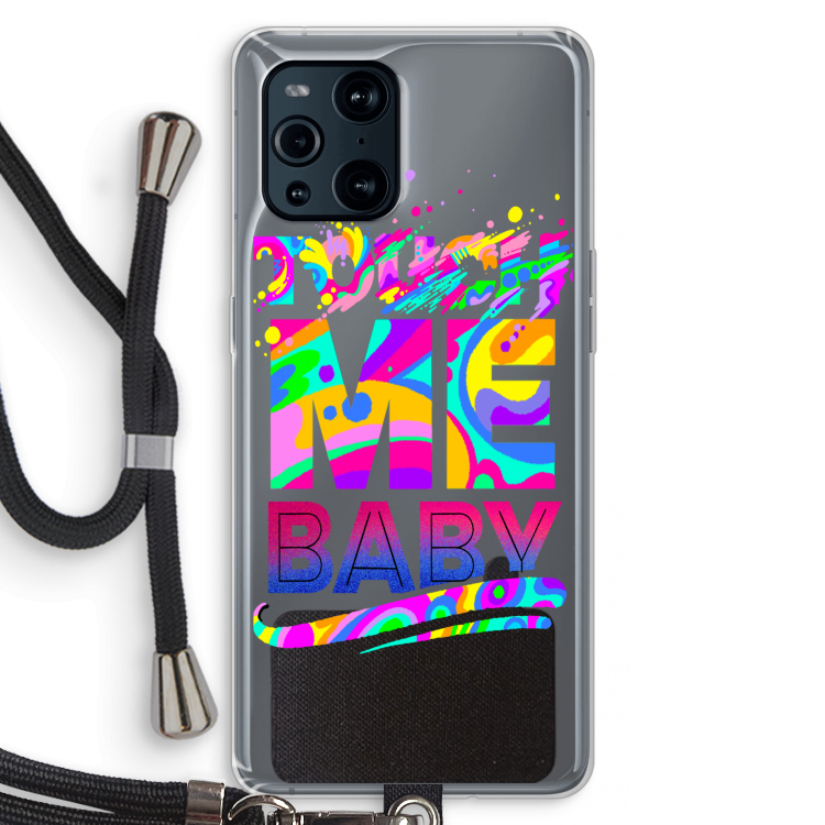 Touch Me: Oppo Find X3 Transparant Hoesje met koord