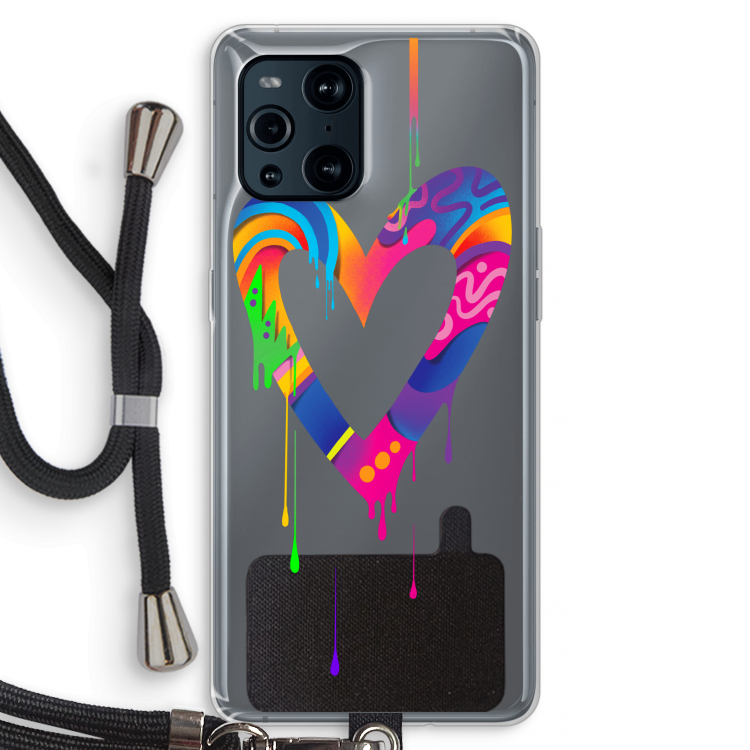 Melts My Heart: Oppo Find X3 Transparant Hoesje met koord
