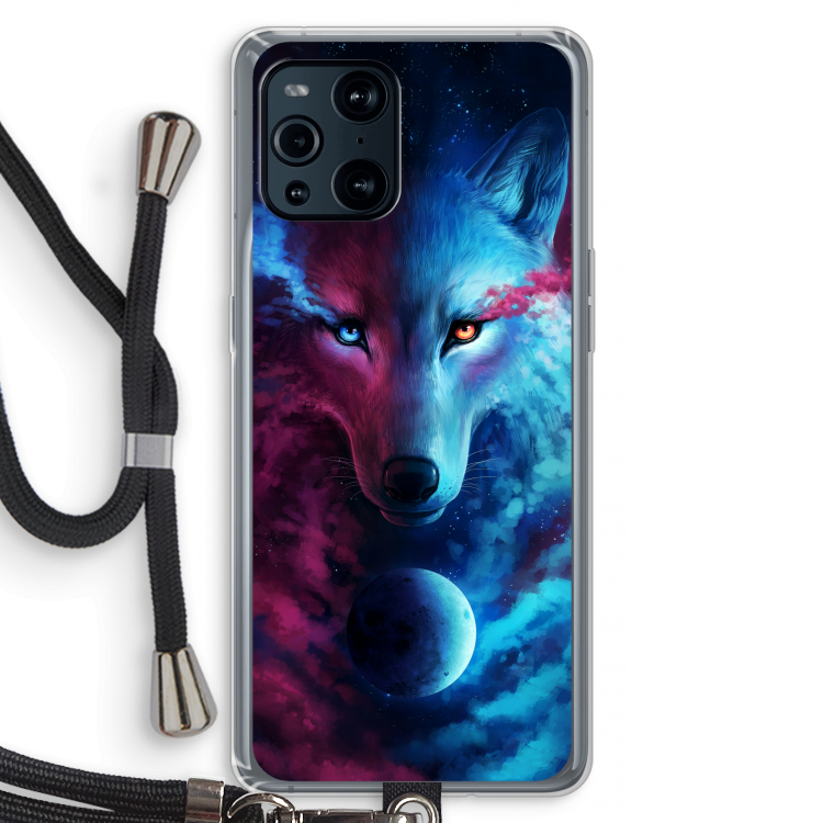 Where Light And Dark Meet: Oppo Find X3 Transparant Hoesje met koord