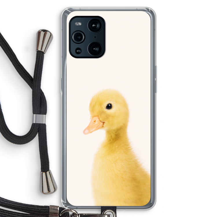 Duke: Oppo Find X3 Transparant Hoesje met koord