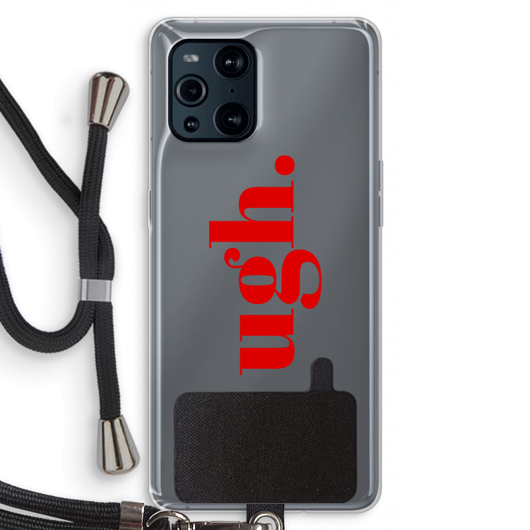 Ugh: Oppo Find X3 Transparant Hoesje met koord